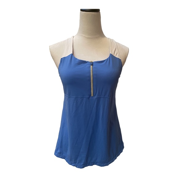 Lilly Pulitzer Tops - 3. Lilly Pulitzer Luxletic Kalila Blue Bra Tank M